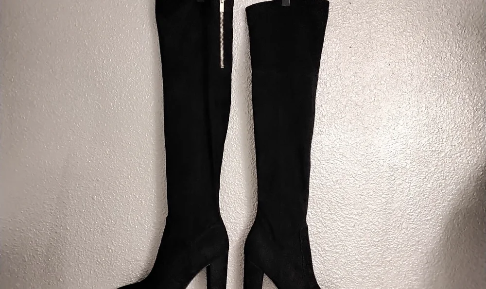 Ivanka Trump Black Suede Over The Knee Boots Size 5.5